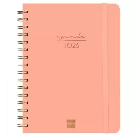 762020526 FINOCAM AGENDA ESPIRAL ALMA E10-155X212MM SVH TAPA DURA CORAL 2026