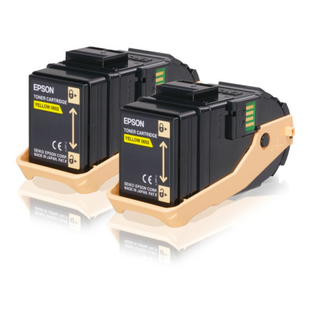 C13S050606 Epson Aculaser C9300 Toner Amarillo (Pack 2)