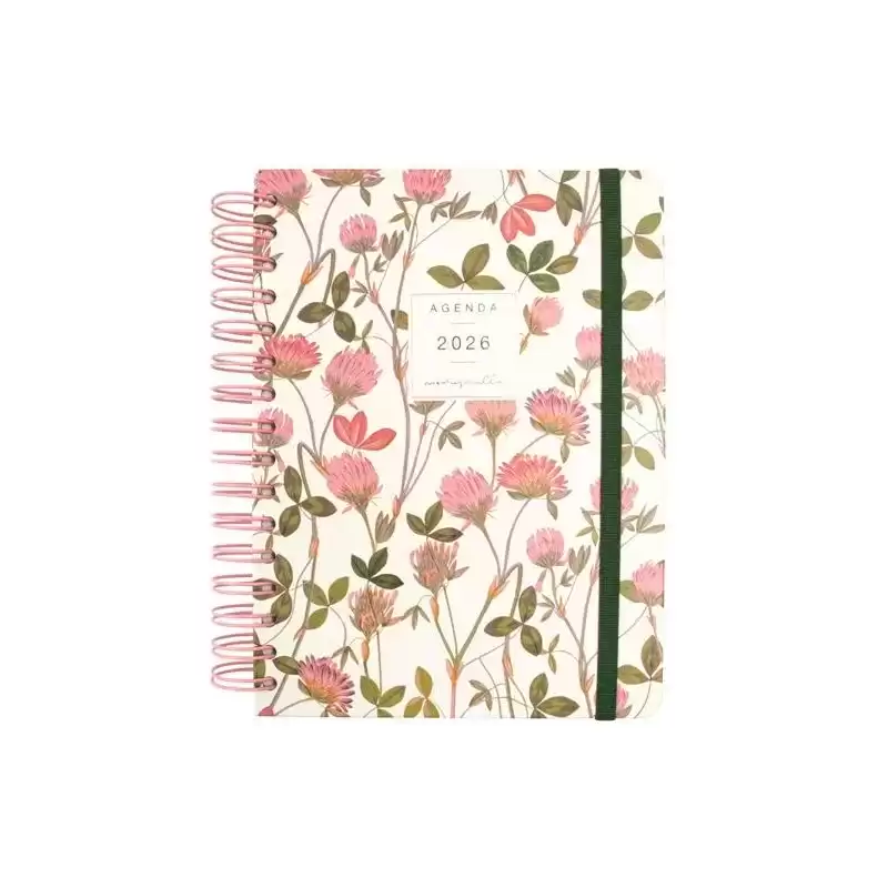 770110126 FINOCAM AGENDA ESPIRAL MONIQUILLA E10-155X212MM 1DP TAPA DURA AMAPOLA 2026