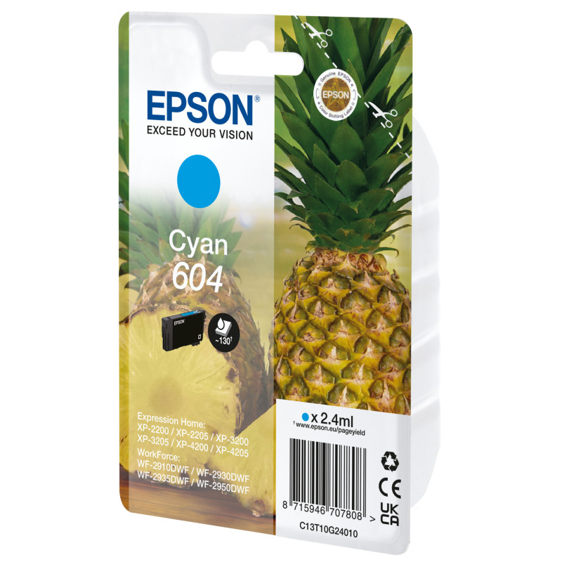 C13T10G24020 EPSON Cartucho Cian 604