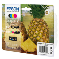 C13T10H94020 EPSON Tinta 4 colores Multipack 604XL Negro/ 604 Std CMY