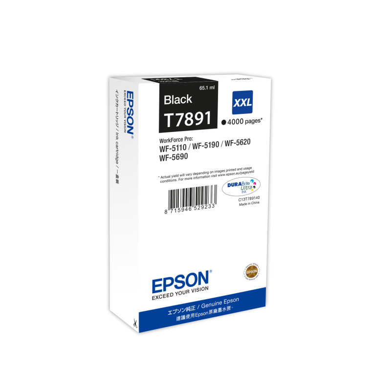 C13T789140 EPSON Cartucho Negro 79XXL 4000 paginas WorkForce Pro WF-5xxx Series