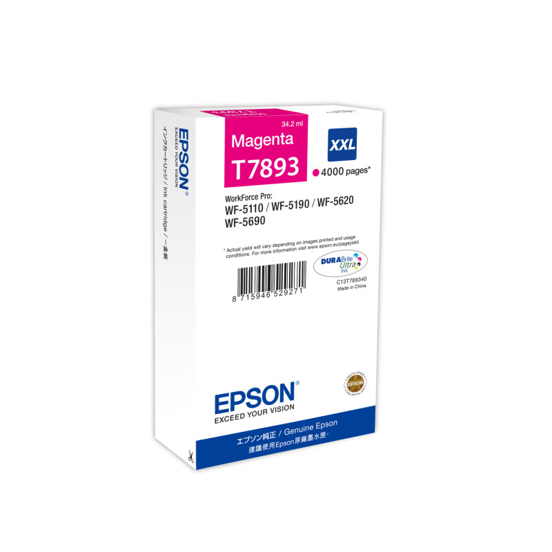 C13T789340 EPSON Cartucho Magenta 79XXL 4000 paginas WorkForce Pro WF-5xxx Series