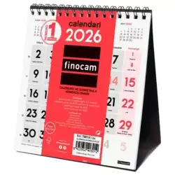 780130026 FINOCAM CALENDARIO DE SOBREMESA NÚMEROS GRANDES XS-140X150MM MV NEUTRO 2026 CATALÁN