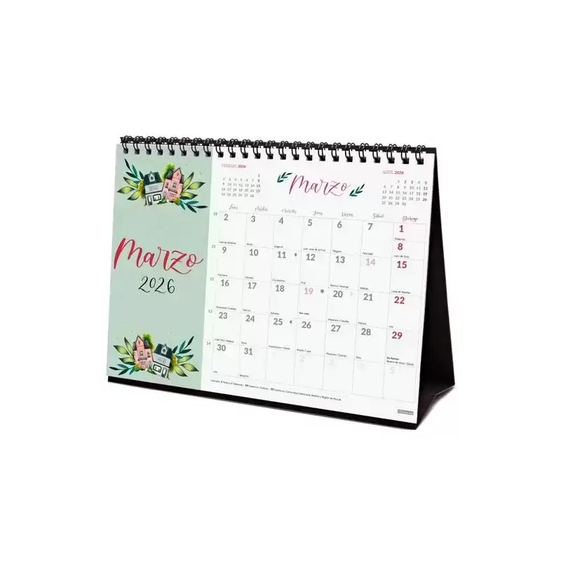 780325426 FINOCAM CALENDARIO DE SOBREMESA PARA ESCRIBIR S-210X150MM MV IMÁGENES THE FLOWER JOURNAL 2026