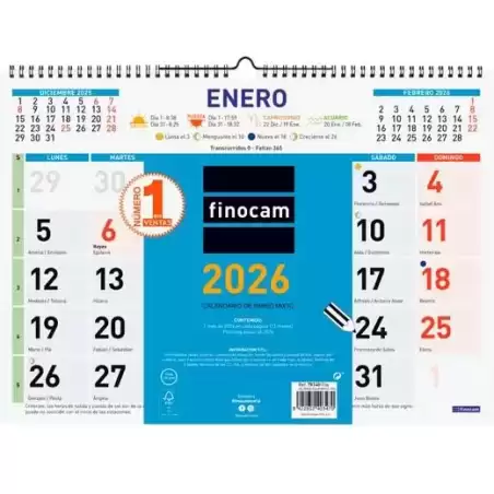 781400026 FINOCAM CALENDARIO DE PARED MIXTO L-430X310MM MV COLOR 2026