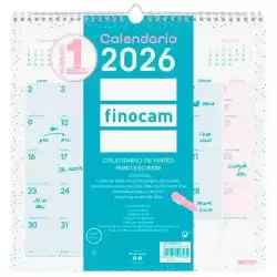 787005826 FINOCAM CALENDARIO DE PARED PARA ESCRIBIR 30X30-300X300MM MV CHIC TURQUESA 2026