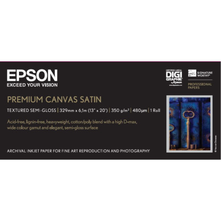 C13S041845 Epson GF Papel Premium Canvas Satin