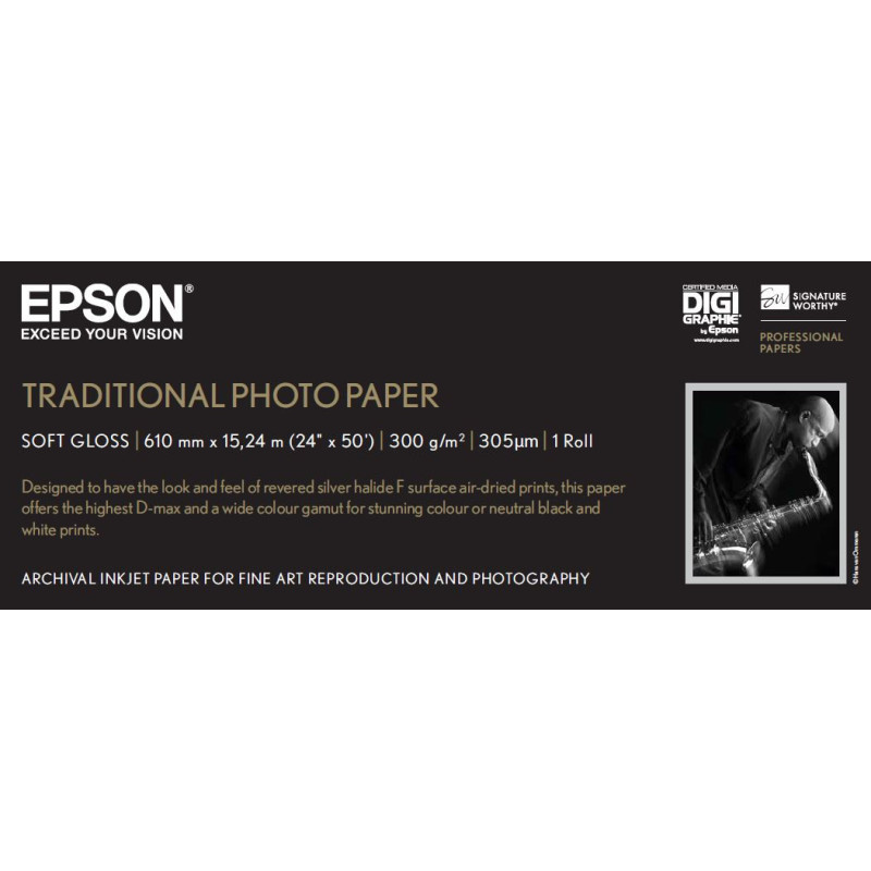 C13S045055 Epson GF papel Photo Traditional 24&quot  x 15