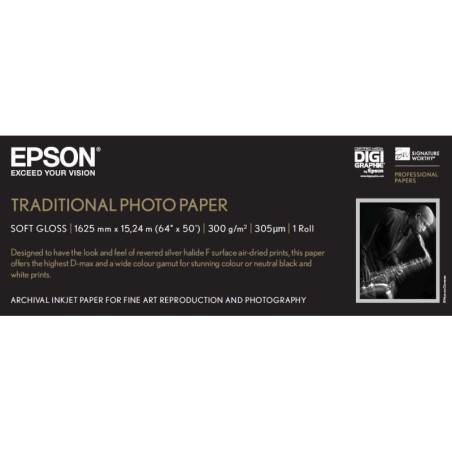 C13S045107 Epson GF papel Photo Traditional 64&quot  x 15