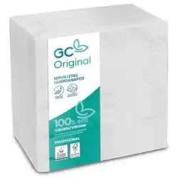 T221131 GC SERVILLETAS 1 CAPA 30X30 PASTA FSC PACK 100U BLANCO