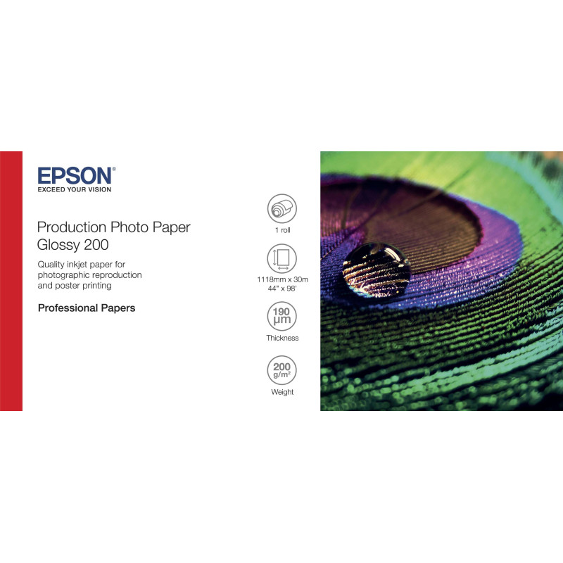 C13S450373 EPSON Production Photo Paper Glossy 200 44 x 30m