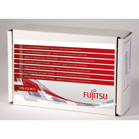 CON-CLE-W72 FUJITSU Toallitas de limpieza de escaner F1 (72 Pack)