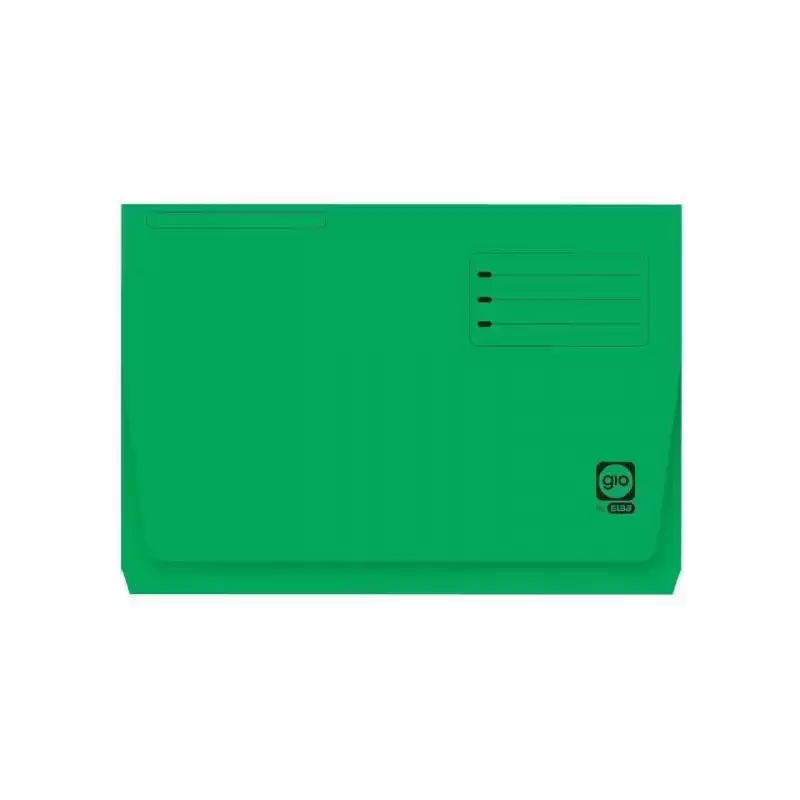 400040685 GIO SUBCARPETA CON BOLSA Y SOLAPA VERDE INTENSO CARTULINA FOLIO 320GR -25U-