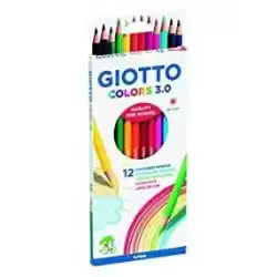 F276600 GIOTTO LÁPICES DE COLORES COLORS 3.0 SURTIDOS ESTUCHE 12 UD