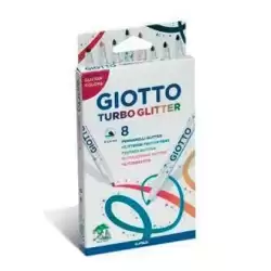 F425800 GIOTTO ROTULADORES TURBO GLITTER COLORES SURTIDOS ESTUCHE 8 UD