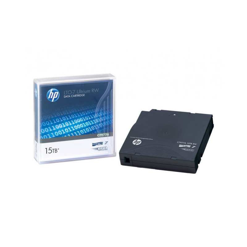 C7977A-ET HP Cartucho de Datos DC HPE Ultrium LTO-7 (BaFe) etiquetado 6TB/15TB secuencia a medida