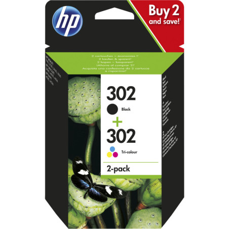 X4D37AE HP OfficeJet 3830 Pack 2 Cartuchos  F6U66AE (nº302) + F6U65AE (nº302)