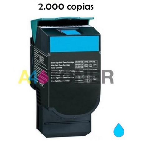Toner Lexmark cyan C540 / C543 / C544 / X543 / X544 / X546 / X548 compatible a Lexmark C544H2CG