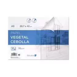 324938 GOLDEN BLOC PAPEL VEGETAL ENCOLADO 10 HOJAS 70 GR. 29