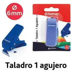 86001030 GRAFOPLÁS TALADRO KATHAY 1 AGUJERO Ø6MM 10 HOJAS AZUL BLÍSTER