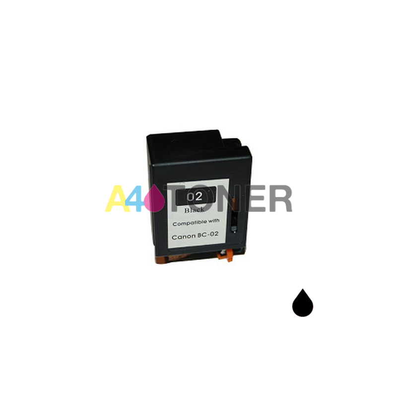 Cartucho de tinta  BC02 negro compatible sustituye al cartucho original BC-02 0881A002