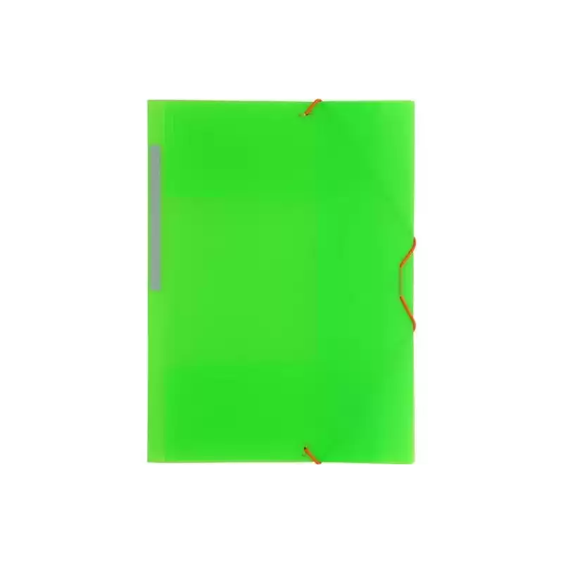 04801221 GRAFOPLÁS CARPETA CON GOMAS COLORGRAF FOLIO 3 SOLAPAS PP VERDE TRANSLÚCIDO