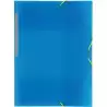 04801230 GRAFOPLÁS CARPETA CON GOMAS COLORGRAF FOLIO 3 SOLAPAS PP AZUL TRANSLÚCIDO