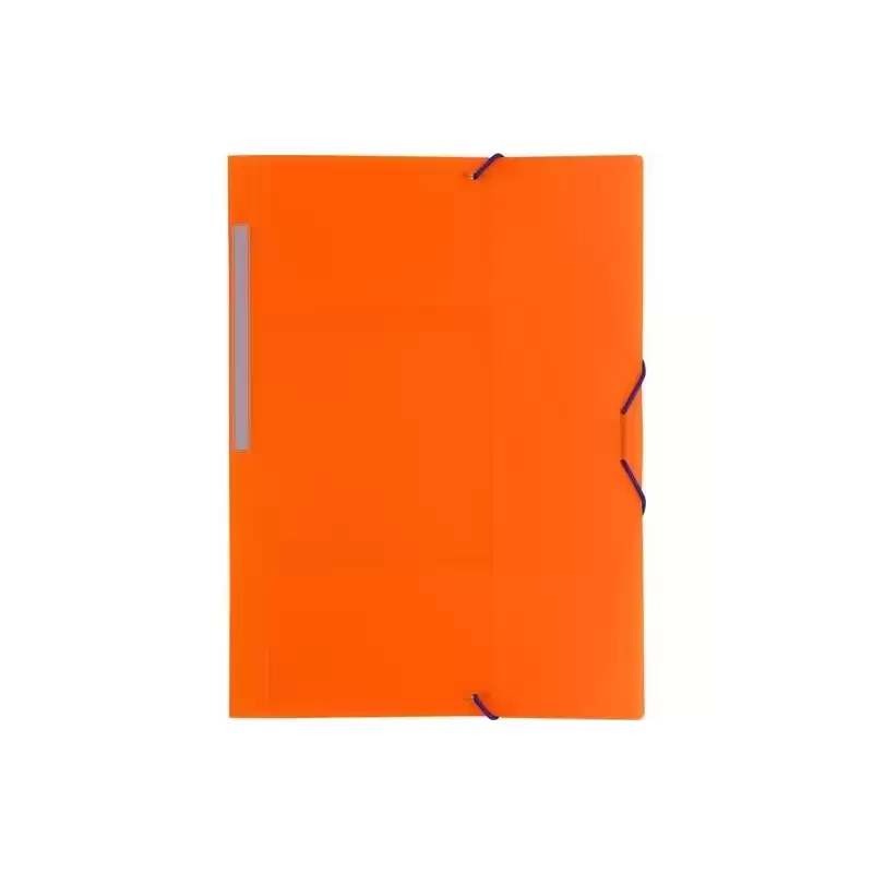 04801252 GRAFOPLÁS CARPETA CON GOMAS COLORGRAF FOLIO 3 SOLAPAS PP NARANJA TRANSLÚCIDO