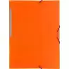 04801252 GRAFOPLÁS CARPETA CON GOMAS COLORGRAF FOLIO 3 SOLAPAS PP NARANJA TRANSLÚCIDO