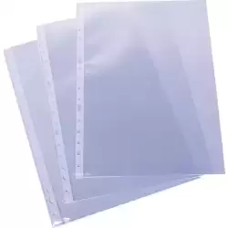 05570300 GRAFOPLAS FUNDAS MULTITALADRO 11 PP TRANSPARENTES 80 MICRAS GALGA EXTRA LISO A4  PAQUETE -100U-