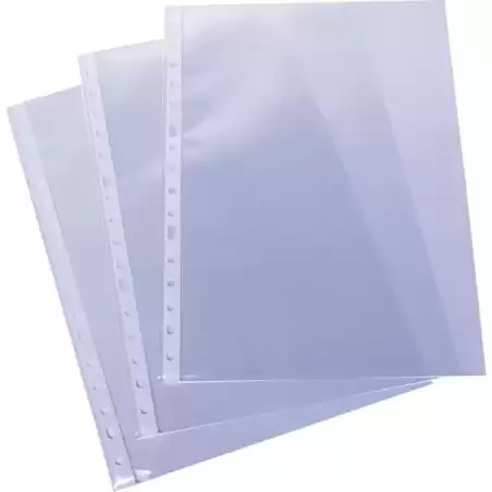 05570300 GRAFOPLAS FUNDAS MULTITALADRO 11 PP TRANSPARENTES 80 MICRAS GALGA EXTRA LISO A4  PAQUETE -100U-