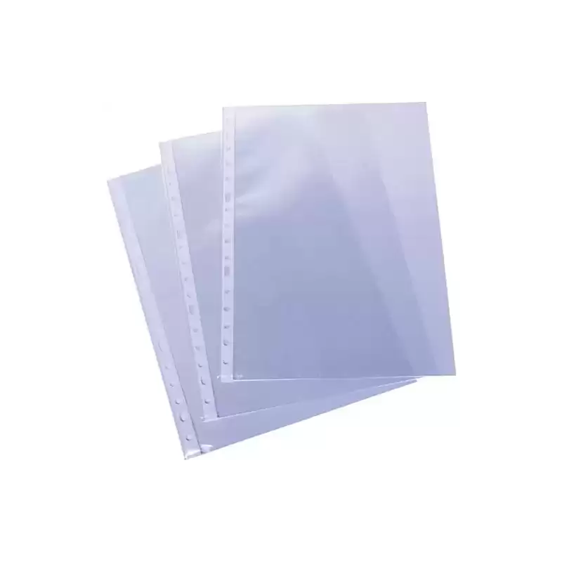 05572200 GRAFOPLAS FUNDA CLÁSICA PP EXTRA A5 MULTITALADRO 11 LOMO REFORZADO TRANSPARENTE -100U-