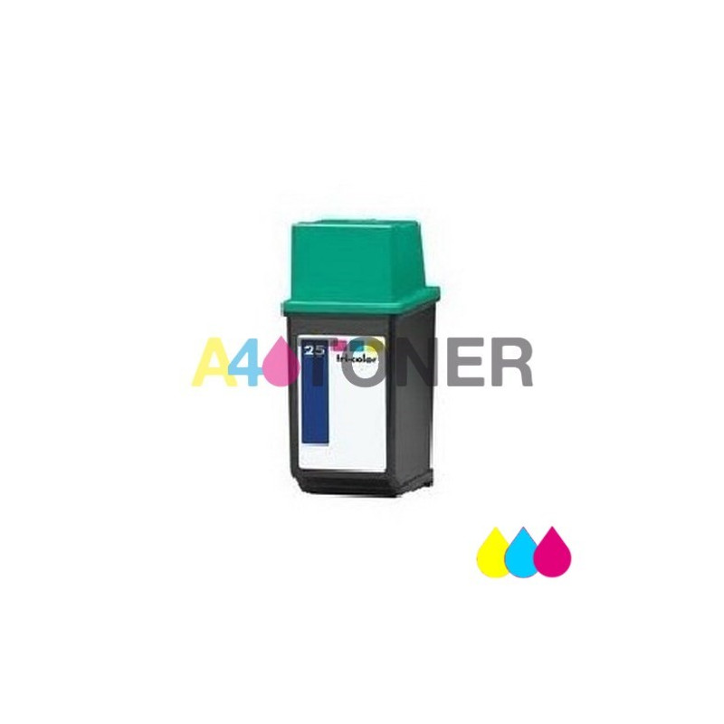 Cartucho de tinta remanufacturado alternativo HP25 compatible al cartucho original HP 51625AE ( Nº 25 )