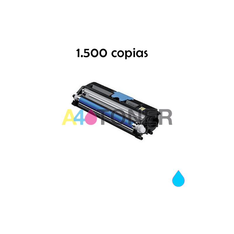 Toner compatible Konica KM-1600 / KM 1600 cyan genérico al toner original Konica Minolta A0V30GH