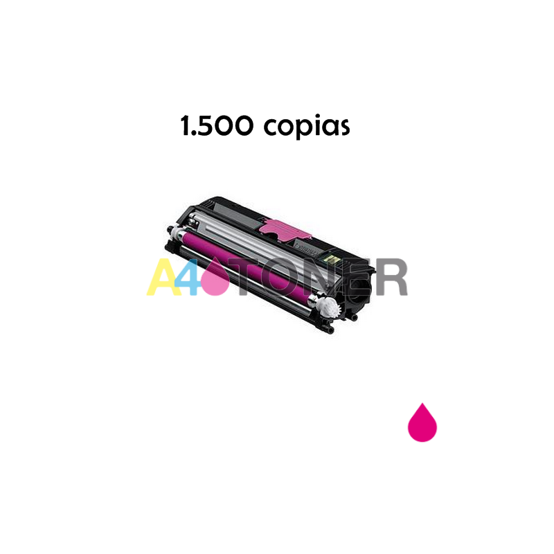 Toner compatible Konica KM-1600 / KM 1600 magenta genérico al toner original Konica Minolta A0V30AH