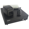 APPPOSPACK4180USB-2D AQPROX KIT TPV CAJON PORTAMONEDAS NEGRO + LECTOR/SCANNER + IMPRESORA TERMICA + PACK ROLLOS PAPEL