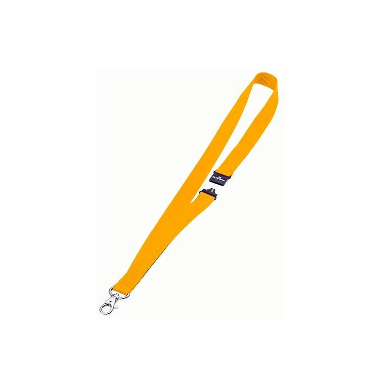 813704 DURABLE CINTA PARA PORTANOMBRES 44CM X 20MM CIERRE DE SEGURIDAD AMARILLO -10U-