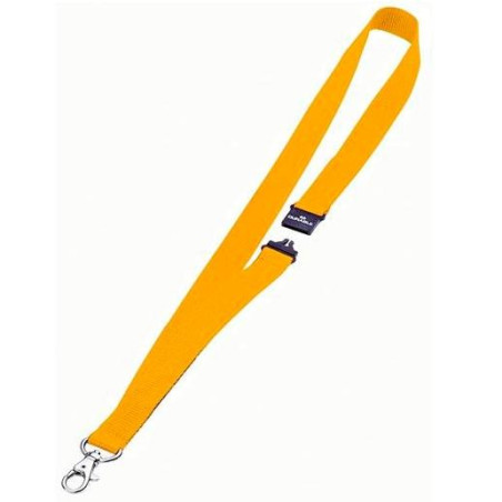 813704 DURABLE CINTA PARA PORTANOMBRES 44CM X 20MM CIERRE DE SEGURIDAD AMARILLO -10U-