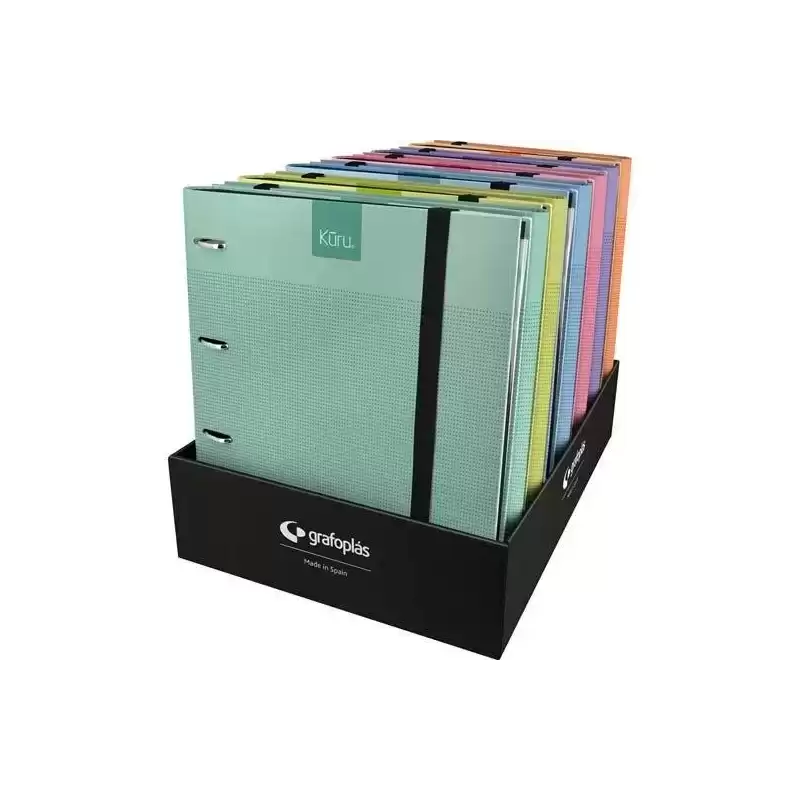 70996106 GRAFOPLÁS CARPETA ANILLAS CARPEBOOK FORRADO C/RECAMBIO A4 KURU COLORES SURTIDOS