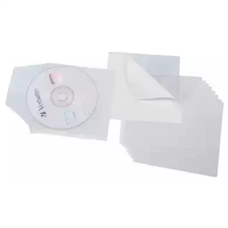 13700000 GRAFOPLÁS FUNDAS PVC ADHESIVAS PARA CD 127X127MM BLANCO BOLSA -10U-