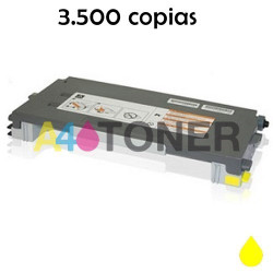 Toner Lexmark C500 amarillo compatible al toner original Lexmark C500H2YG