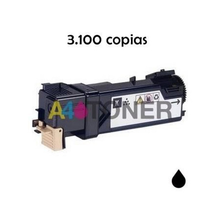 Toner Xerox6128 negro sustituye al toner original 106R01455