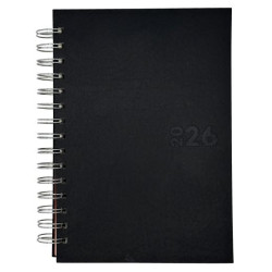 25002532 DIDEX AGENDA BOSTON ESPIRAL 21DZ 14.5X21CM NEGRO 2026