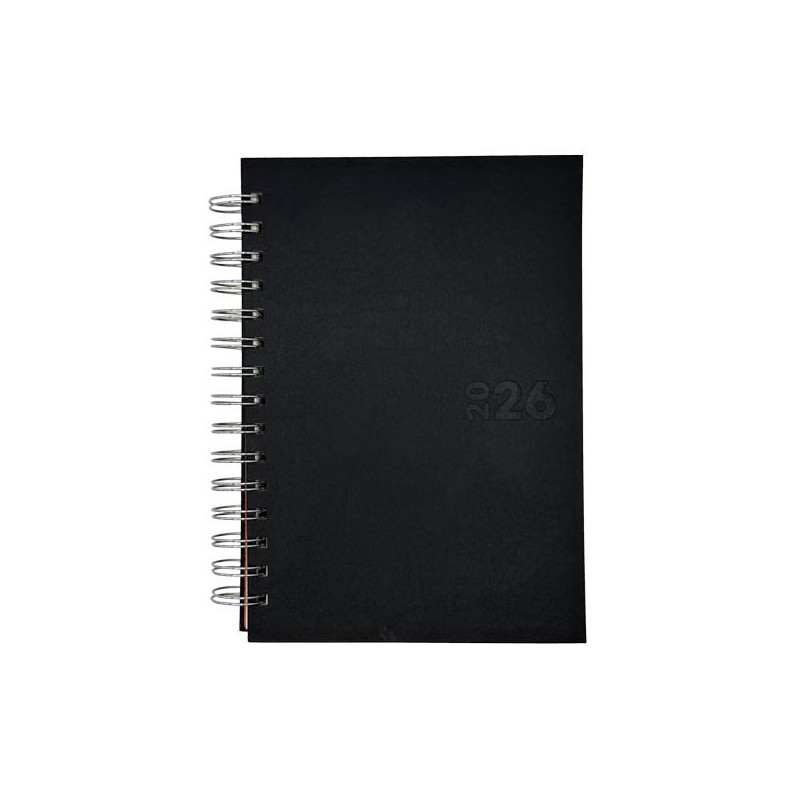 25002532 DIDEX AGENDA BOSTON ESPIRAL 21DZ 14.5X21CM NEGRO 2026