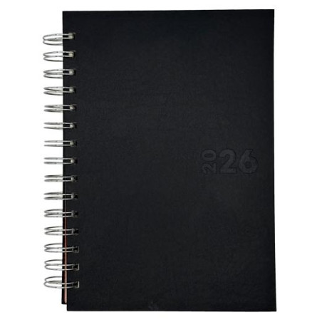 25002532 DIDEX AGENDA BOSTON ESPIRAL 21DZ 14.5X21CM NEGRO 2026