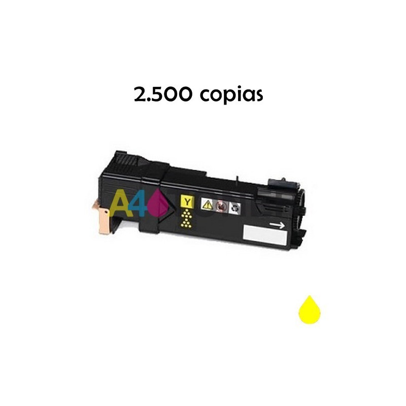 Toner Xerox6500 amarillo compatible al toner original de Xerox 106R01596