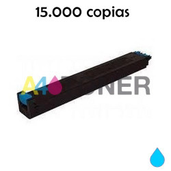 Cartucho de toner compatible Sharp MX2300 cyan genérico con el toner original MX2300C MX27GTCA