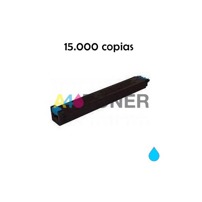 Cartucho de toner compatible Sharp MX2300 cyan genérico con el toner original MX2300C MX27GTCA