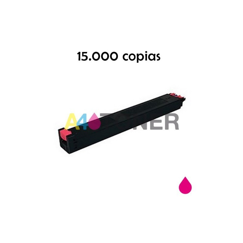 Cartucho de toner compatible Sharp MX2300 magenta genérico con el toner original MX2300M MX27-GTMA